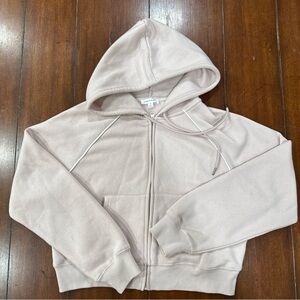 Pink Rose Women’s Hoodie Size Medium Light Pink Zip Up Lulu Inspired